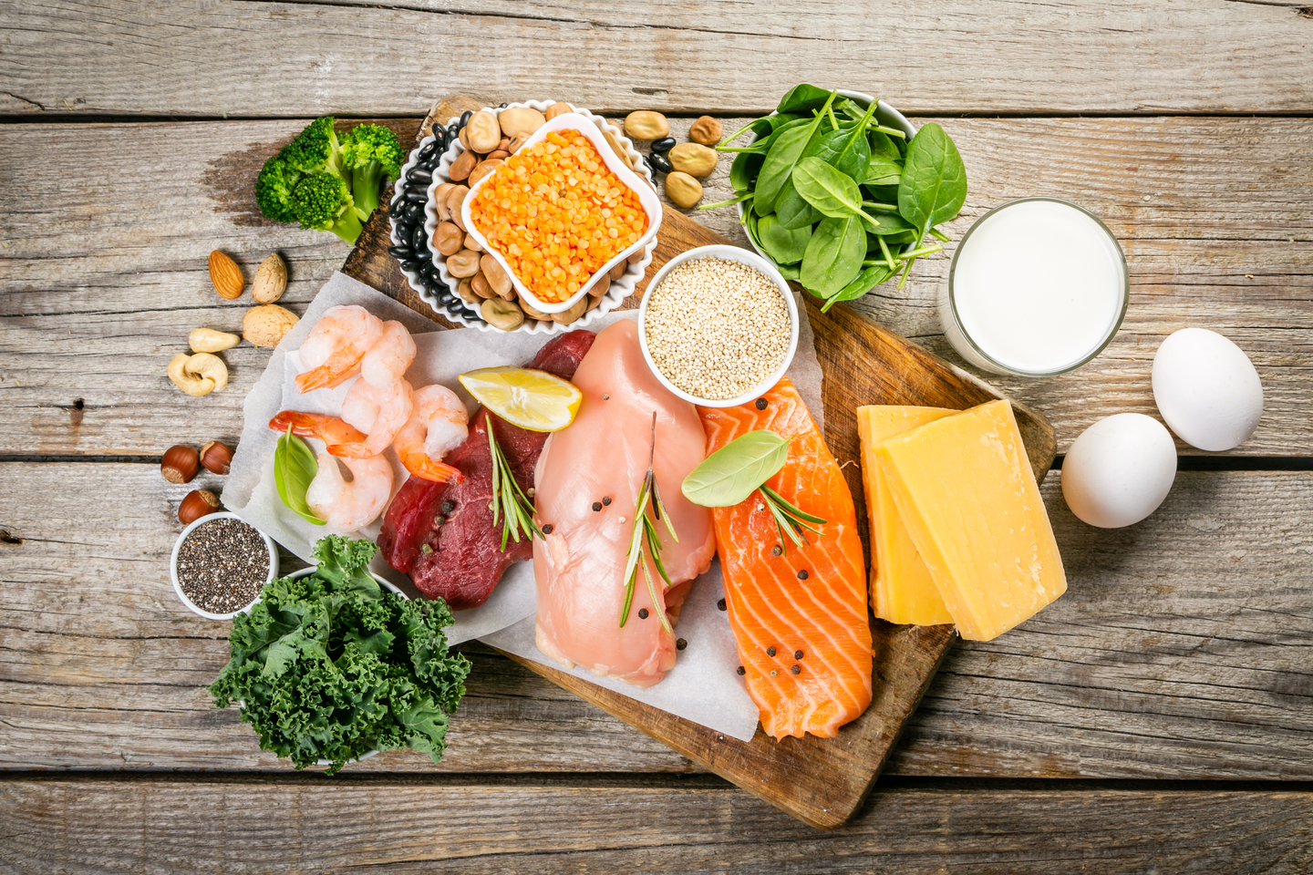Selection,of,animal,and,plant,protein,sources, ,fish,,meat,